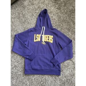 LSU Tigers Pullover Hoodie Size Large Men Purple College Football Fan Gear